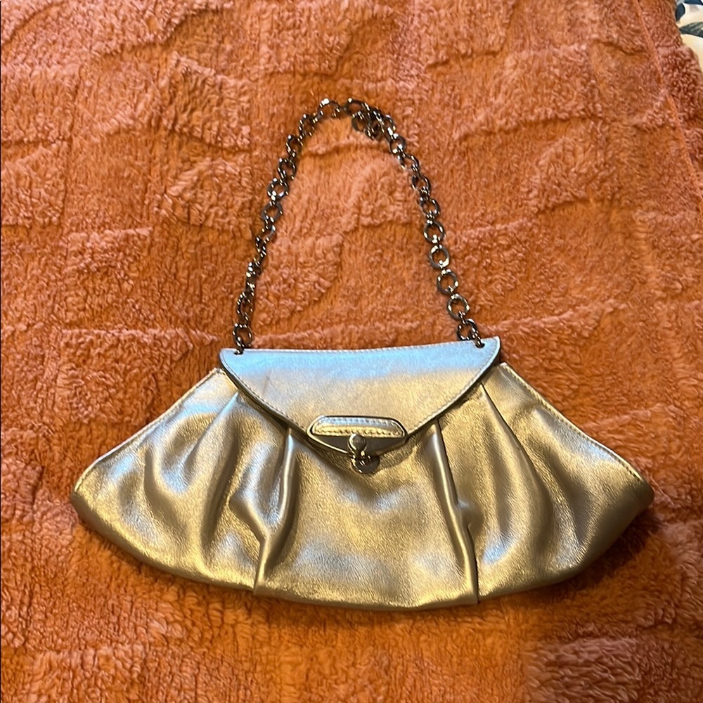 Furla Metallic Gold Bag with Chain